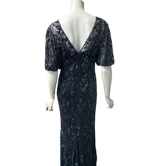 Aidan Mattox Fully Beaded Shift Gown - Picture 5 of 8